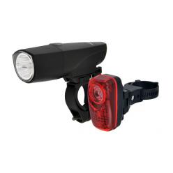 КОМПЛЕКТ: Свет передний Longus 1W LED/4ф-ции + задний 0,5W+2LED/3ф-ции
